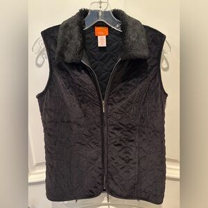 Hearts of Palm Elegant Black Quilted Vest
